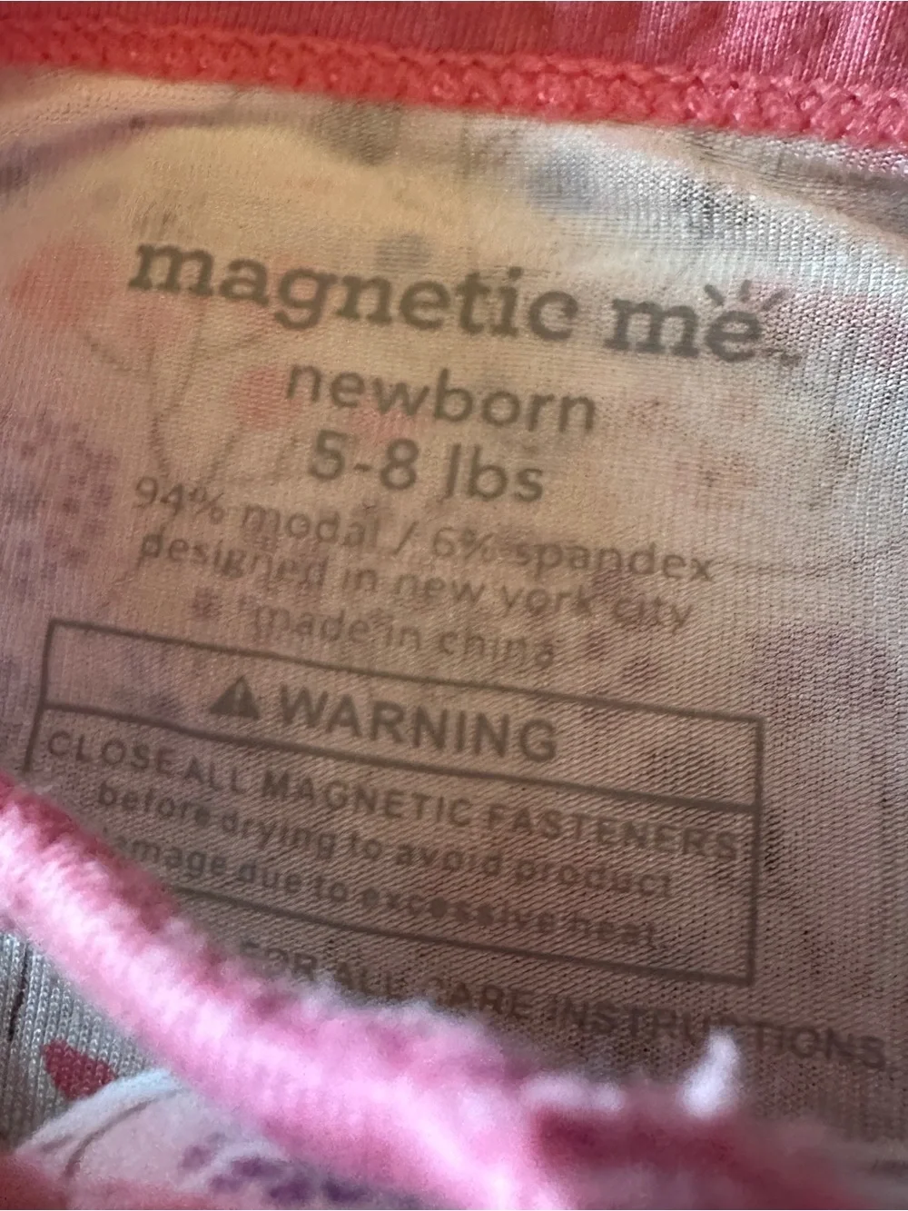 Magnetic Me floral bunny sleeper vguc Newborn